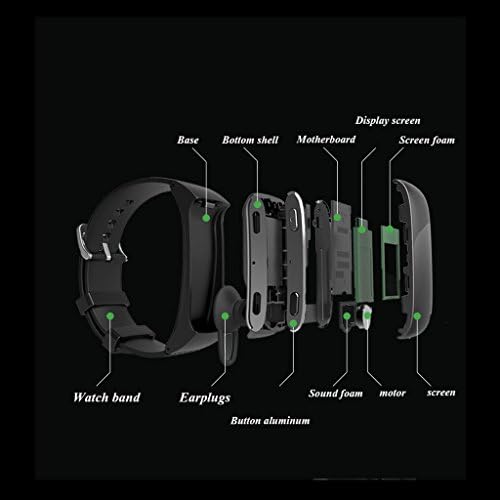 Smart носете wristband health monitor Bluetooth Покана watch touch screen movement Run Pedometer DF22 (черен, сребрист,