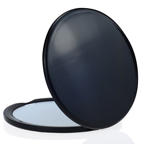 Карманное огледало за грим с 10-кратно Увеличение, Плюс самото огледало (черен)