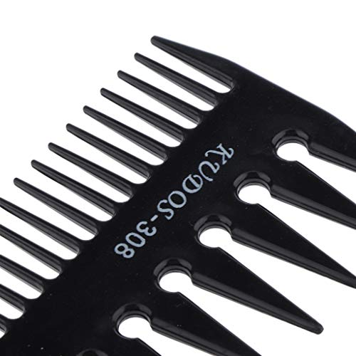 Fenteer Black Afro Comb African American Pick Comb Hair Brush Фризьорски Инструмент За Подреждане,Мултифункционален Гребен