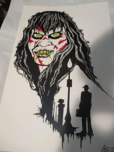 REGAN FROM EXORCIST LIMITED EDITION PRINT 11 By 17 'THE ART OF OLD SCHOOL 'одобрен Дилър