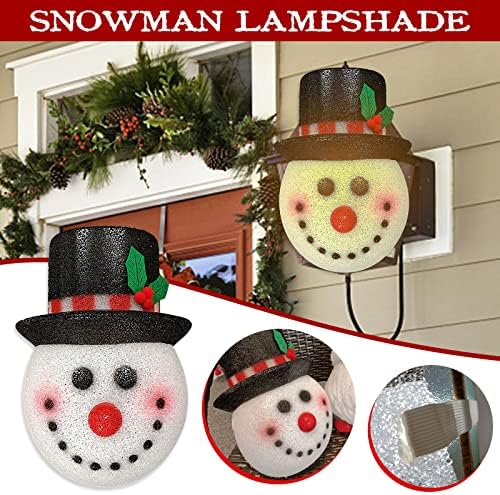 2 елемента Коледен Снежен човек Лампион - Сладък Снежен човек Лампа Украса - Персонални Вратата Виси Снежен човек Капака