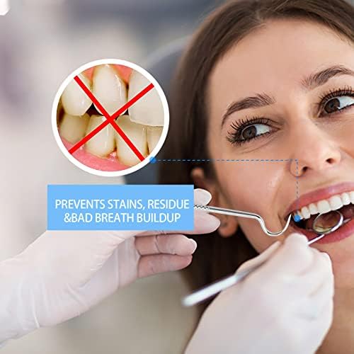 Клечка за зъби с Чанта 3Pcs ПУ, Професионален Неръждаем Инструмент притеснения зъб Пинсета, Сонда Скрепер зъб
