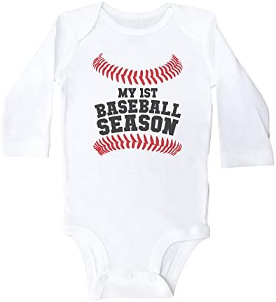 Baffle Baseball Baby Onesie/Ми Първият Бейзболен Сезон/Детско Боди Облекло