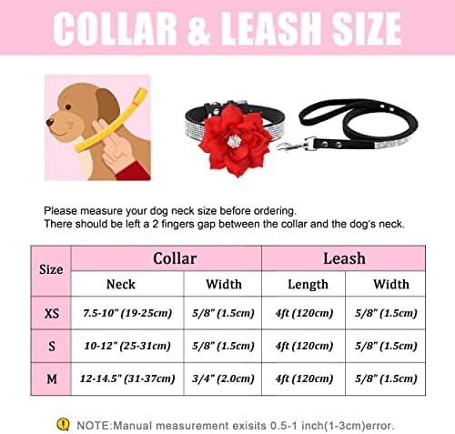 Пет Artist Кристал Dog Collars for Small Dogs,Soft Diamond Dog Collars,Bling Dog Collars for Medium Dogs with Flower