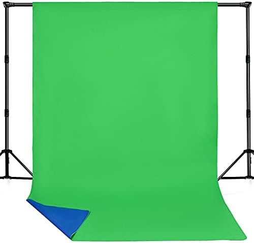 WENMER 5 x 6.5 Ft Зелен/Син Екран Снимката на Фон на на Фон 2-в-1 Обръщане на Зелен Син Екран Фон Стол Полиестерен Плат
