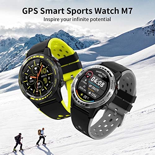 YZPFSD GPS Smart-Часовници, Фитнес-Тракери, Водоустойчив Тракер Активност с Пульсометром Сън за Мъже, изцяло Сензорен
