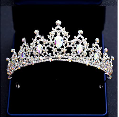 Kamirola - Короната на кралицата и Тиара Princess Crown за жени и момичета （01） (Сребро AB)
