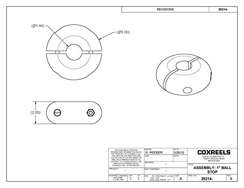 Топка баскетболна маркуч Coxreels 20214 за пружинна сонда, подходящ за маркуч ID 1.