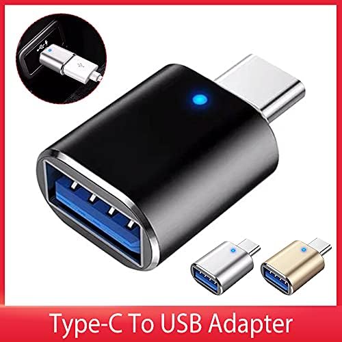 USB 3.0 to Type-C Adapter with Indicator Light OTG Data Charging Adapter for Vehicle Type C Mobile Phone Mouse Keyboard