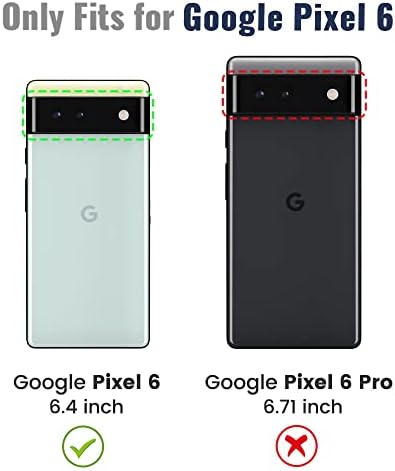 Ruky е Предназначен за Google Pixel 6 5G Case, Google Pixel 6 Case with Belt Clip Ring Stand Holder Military Клас Heavy