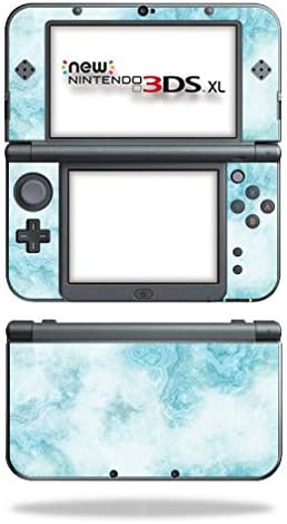 MightySkins Skin Съвместими с Nintendo New 3DS XL (2015 г.) - Син на мрамор | Защитно, здрава и уникална vinyl стикер