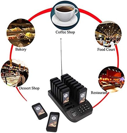 Archuu Beepers for Restaurants with 1 Transmitter + 16 Pagers Restaurant Buzzers Wireless Пейджинг Система Rechargeable