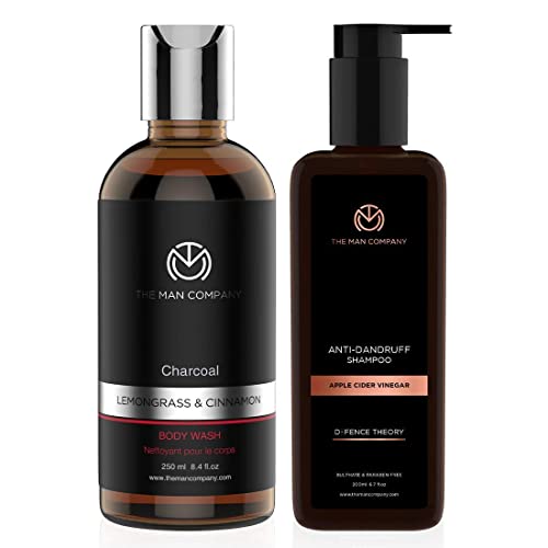 THE MAN COMPANY Мъжки Body Wash and Shampoo - скара на дървени Body wash + Natural Anti Dandruff Shampoo - Предотвратява