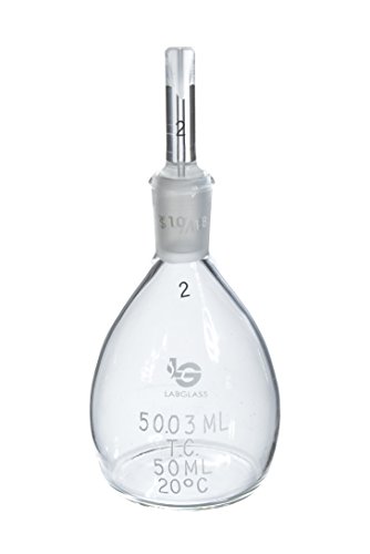 Wilmad-LabGlass LG-3540-108 Gay-Lussac Adjusted Specific Gravity Bottle, 50mL
