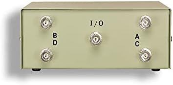 Kentek BNC 4 Way Manual Data Switch Box Female I/O ABCD Port for Коаксиален BNC Интерфейс Video Display Monitors