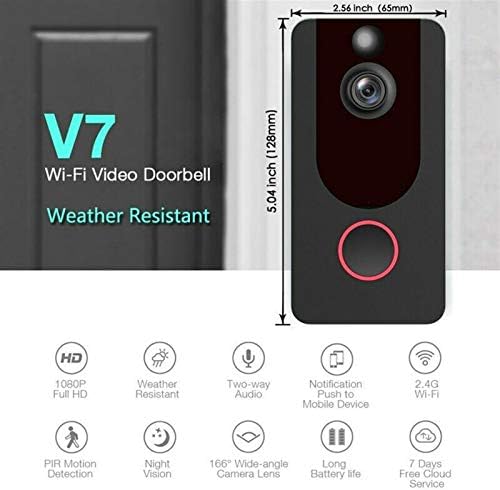DXY WiFi видео звънчева камера 1080P Камера за Нощно виждане PIR Откриване на движение Облачное склад Подходящ за Семейна