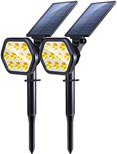 Nekteck Solar Outdoor Lights,10 LED Landscape Spotlights Solar Powered Wall Светлини 2-in-1 Wireless Adjustable Security