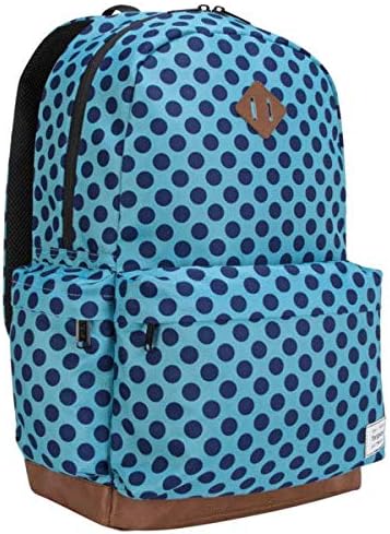 Targus Страта College and Commuter Backpack with Protective Sleeve for 15.6-Инчов Лаптоп, Aqua & Blue Dots (TSB93606GL)
