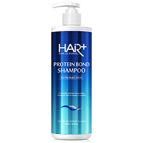HAIR PLUS Velvet Protein Shampoo 16.9 fl.oz. (500ml) - pH5.5, Без дразнене Растителни повърхностно-активно вещество за