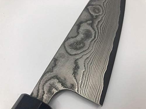 Saji Takeshi VG-10 дамасская черно покритие enju осмоъгълна дръжка (нож Сантоку)