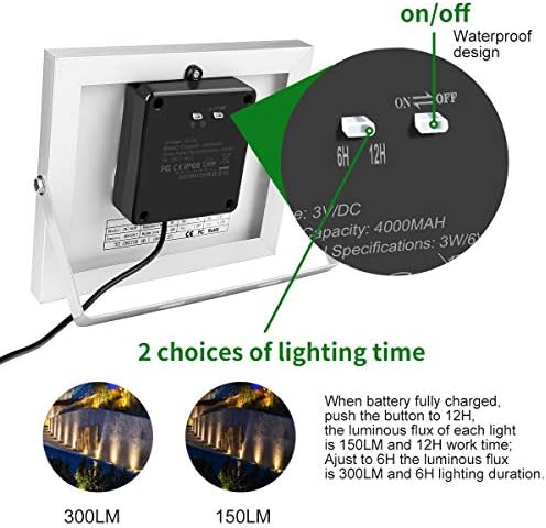CLY Слънчеви Прожектори LED 3 в 1, Слънчеви Поддържан Тела Слънчеви Точка осветление На Открито, Водоустойчив IP66, Слънчеви