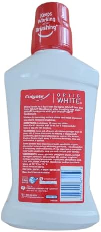 Colgate Optic White Стоматологичен Пакет Включва подобрена отбеливающую течност за изплакване на устата ICY Fresh Mint, паста за зъби Stain Fighter Clean Mint Paste и 360 подобрени мека четка за