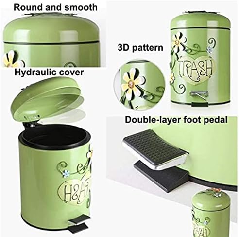 Кофа за боклук Кофи за Боклук Ретро Тоалетна, Кухня, Спалня и Хол на Педала за Отпадъци с Капак 3D Модел Творчески Метална