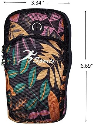 Спортен Бягане Walkout Arm Bag Обогатяване с Отвор за слушалки Двойни Джобове за 5,5-инчов телефон (Камуфлаж)
