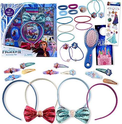 Дисни Frozen 50 Pc Hair Accessories Пакет ~ Frozen Hair Kit with Frozen Hair Brush, Hair Clips, Mirror, and More Plus