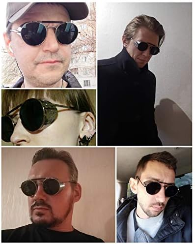 FEISEDY Steam Punk Слънчеви Очила за Мъже Жени Страничната Щит през Цялата Steampunk Реколта Очила Нюанси B2518