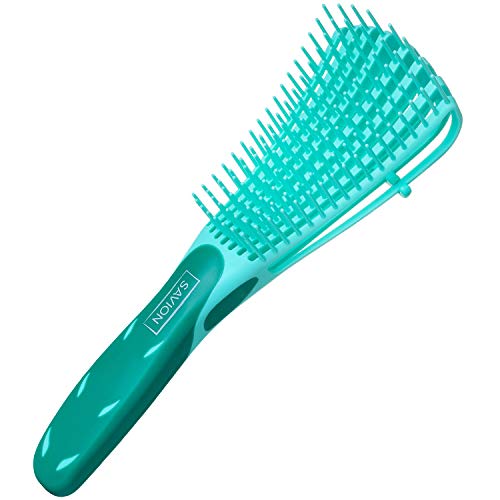 SAVION Detangling Къдрава Hair Brush For Women, Hair Detangler Brush with 8 Flexible Free Hair Detangling Comb Arms for