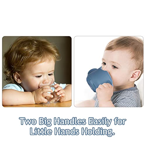 haakaa Silicone Baby Cup - Здрава Тренировочная Чаша за Самостоятелно Пиене на Детето, Лека дръжка Дръжка на Дете Чаша