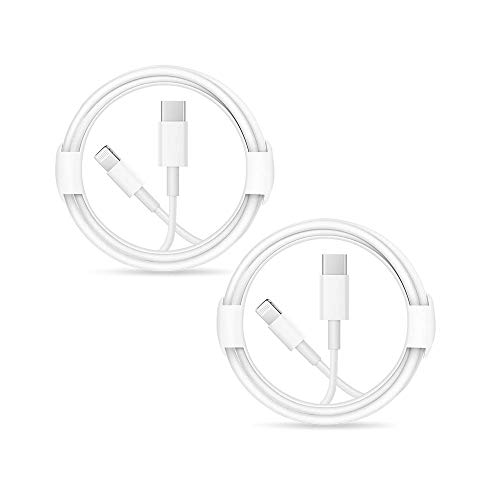 2 PACK iPhone Fast Charger Cable 【Apple Пфи Certified】 USB-C to Светкавица Кабел за Бързо зареждане на съвместим iPhone