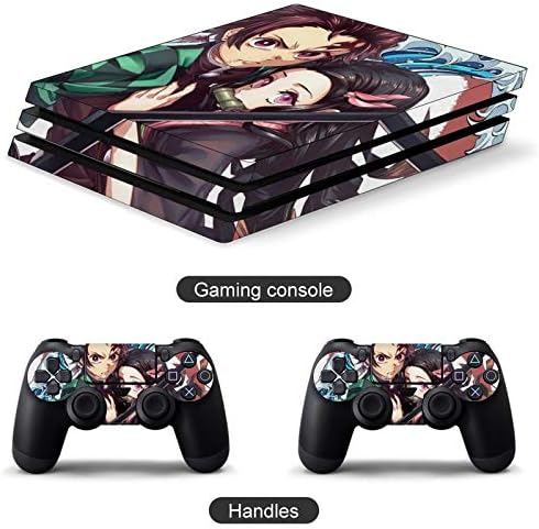 TUFGH Аниме De-Mon SLAYER Skins for PS4 Controller-Whole Body PVC Sticker Decal Cover Skins for PS4 Controller - Смекчаване и защита от Драскотини Тънък Матиран