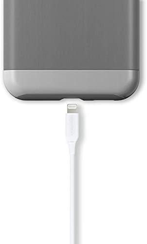 Basics New Release ABS USB-A to Светкавица Кабел Cord, Пфи Сертифицирано Зарядно за Apple iPhone, iPad, Бяла, на 3 метра,