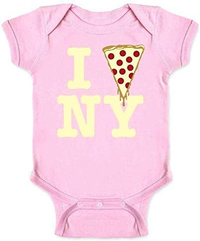 I Pizza New York Смешни Slice Graphic Love ню йорк Бебе Baby Boy Girl Bodysuit