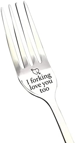 Прибори за хранене Вилица I Forking Love You Fork - Уникални Забавни Букви, Гравирани Вилица Двойка Подаръци за гаджето