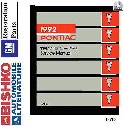 bishko automotive literature 1992 Pontiac Trans Sport Shop Service manual CD