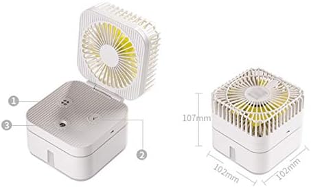 YCZDG Мини Хладен Мъгла Овлажнител USB Настолен вентилатор 3 Скорости на Вятъра и 7 цвята на Светлината Промяна на Магически