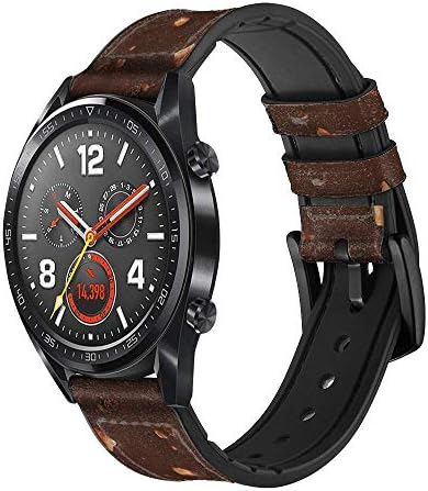 CA0503 Chocolate Ice Cream Bar Leather Smart Watch Band Каишка за Часовник Smartwatch Smart Watch Размер (24 мм)
