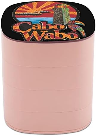 Кабо - Wabo 4 Слоя Органайзер за Бижута Кутия за 360°Въртяща Витрина Организатор за Съхранение на Пръстени, Огърлица, Гривна, Обеци Притежателя, Подарък за Момичетата М?