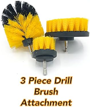 3pcs Пробийте Brush Scrub Brush Пробийте Attachment Kit, 2/3.5/4 inch Cleaner Combo Time Saving Kit and Power Scrubber Cleaning Kit, Grout Cleaner for Car, Bathroom, Wooden Floor, Laundry Room Cleaning