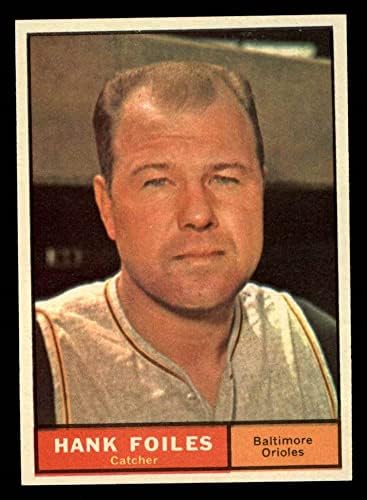 1961 Topps # 277 Ханк Foiles Baltimore Orioles (Бейзболна картичка) NM/MT Orioles