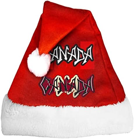 Канада Флаг На Канада Весели Коледни Шапки Шапки И Украси За Лечение Чанта За Отглеждане Чорапи Бонбони Подарък Чанта Коледа Дядо Коледа