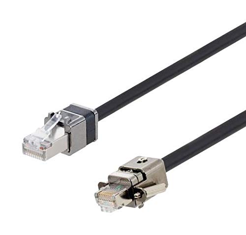 L-COM - TRG795MZ-02 - Ethernet Кабел, Cat7, 2 м, 6,6 фута, съединители RJ-45 към штекеру RJ45, черен