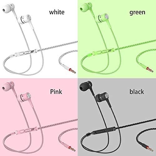 3 Пакета жични слушалки Слушалки Бяло, Зелено Розово Слушалки Включва размери S,M,L накрайници за ушите и безплатна чанта