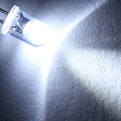 uxcell 5mm LED Светодиод Светлини - 15pcs White Lights Diodes DC3-3.2 V Bulb Lamps Light Emitting Diode