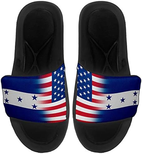 ExpressItBest Меките плъзгащи сандали/Пързалки за мъже, жени и младежи - Флаг Хондурас (Хондурас) - Флаг Хондурас