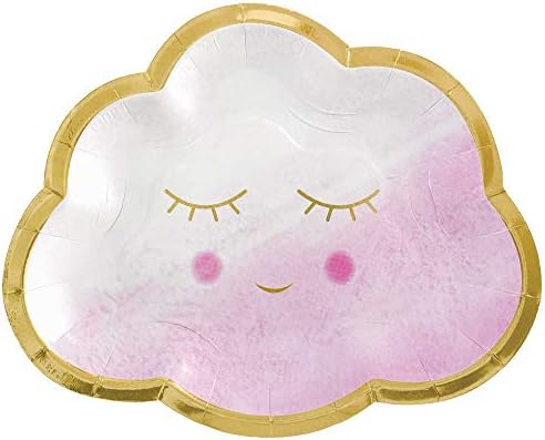 Момиче на Baby Shower, Балони Метални табели във формата на облаци, 6,5 инча, 8 карата.