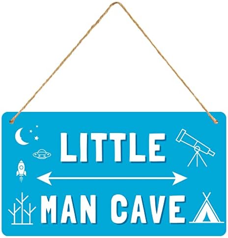 Little Man Cave Decor for Nursery,Момче Room Decor for Bedroom Teepee Tent for Kids Room Signs for Door,Момче Decor for